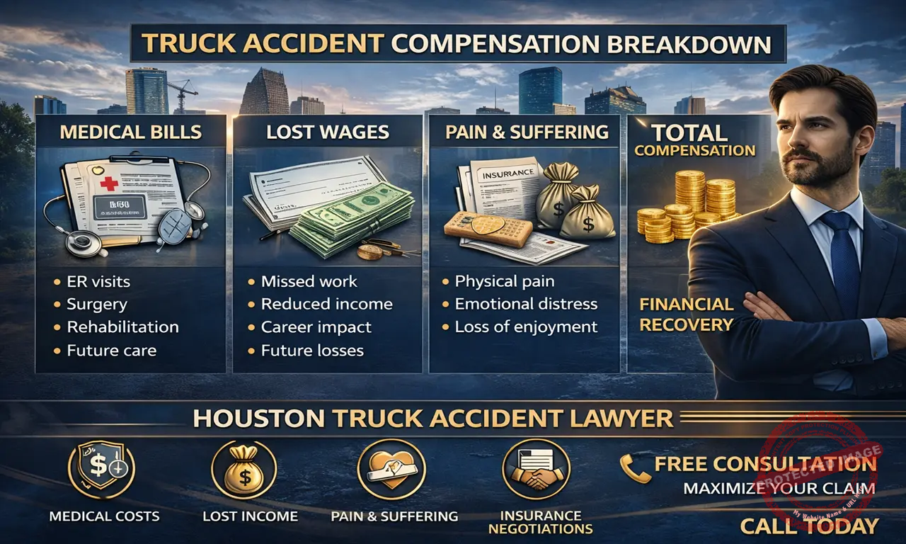 Houston truck accident lawyer compensation breakdown