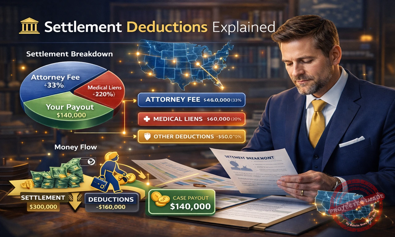 Settlement deductions explained by Injury Claim Attorney after case payou