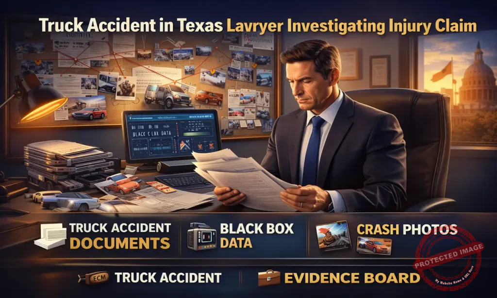 Truck accident in Texas lawyer investigating injury claim
