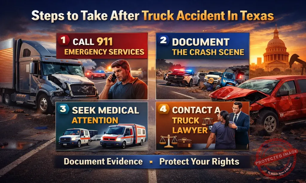 Steps to take after truck accident in Texas