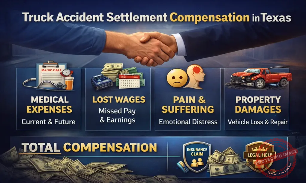 Truck accident in Texas settlement compensation