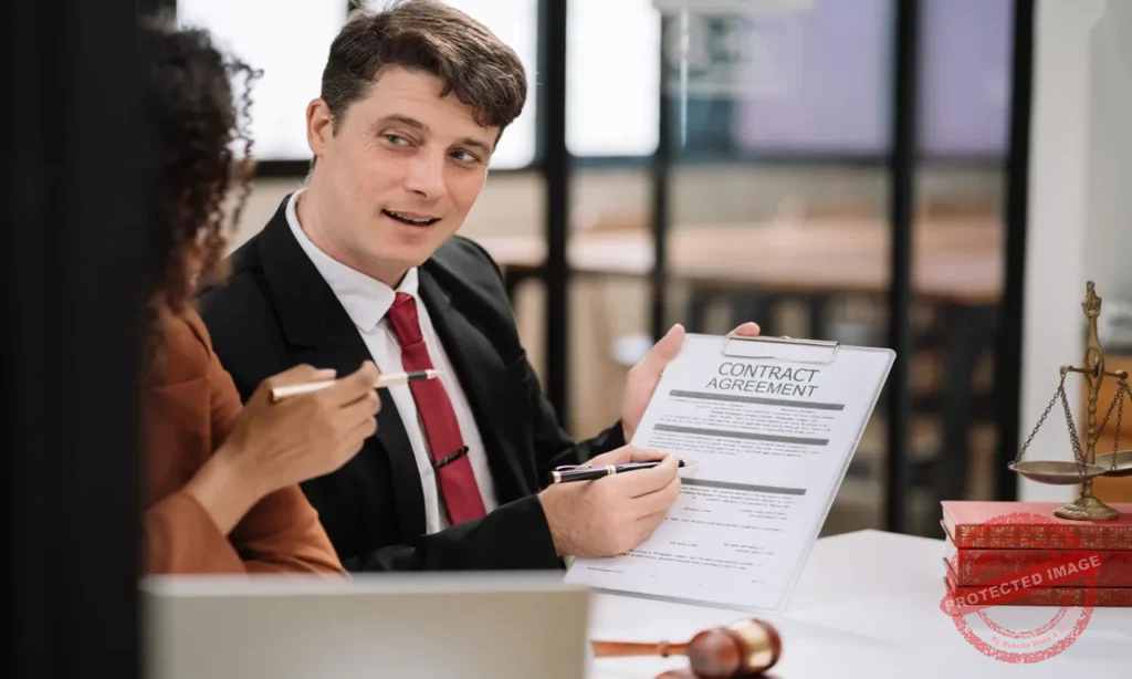 Non-compete agreement lawyer reviewing employment contract