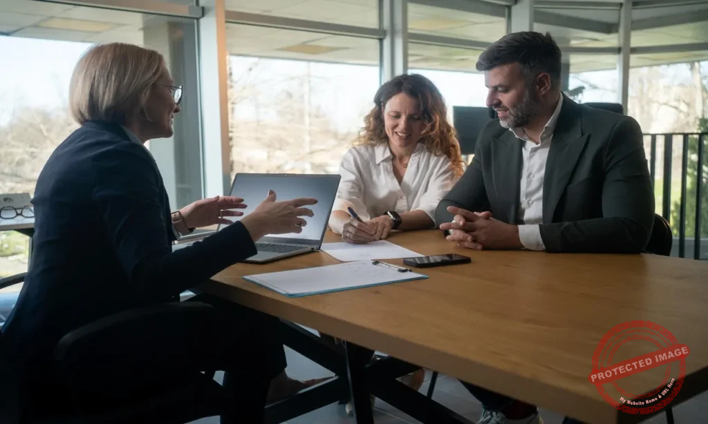 Guardianship attorney reviewing family care and legal protection documents