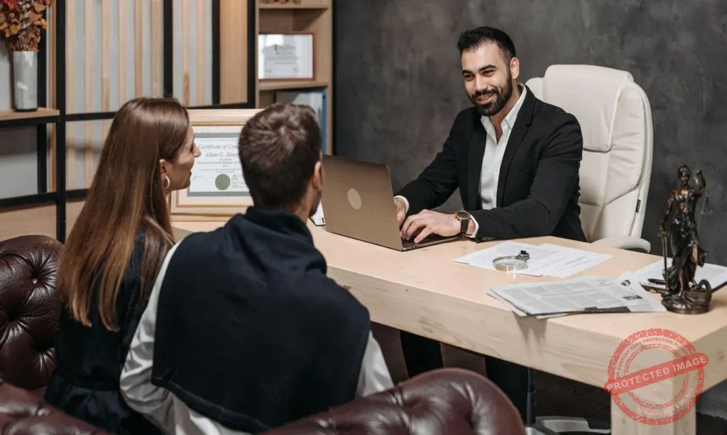 Employment contract attorney reviewing workplace agreement