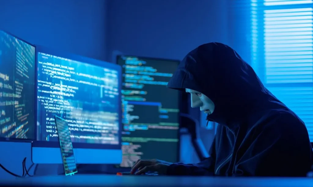 Hacking and ransomware insurance protecting businesses from cyberattacks, ransomware incidents, data recovery costs, legal expenses, and financial losses.